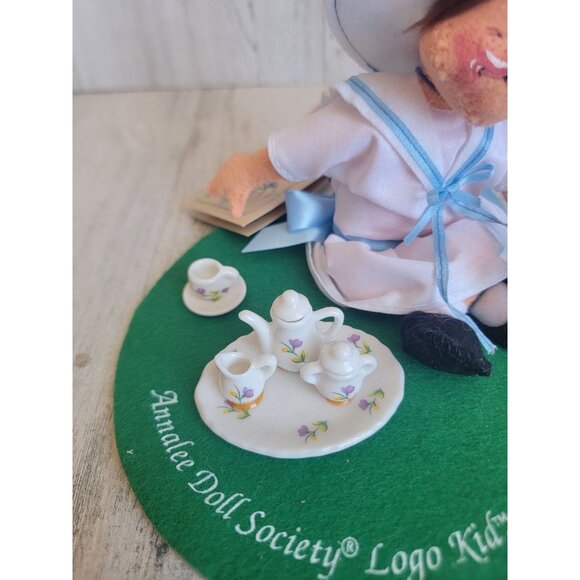 Annalee doll Society tea time 1998 logo kid plush felt - Picture 3 of 10
